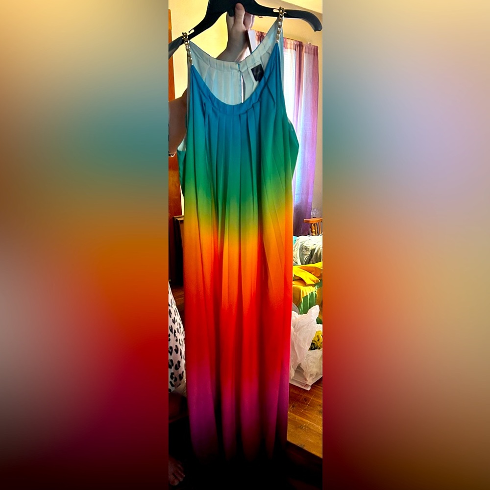 Rafaella Blue,green and orange dress